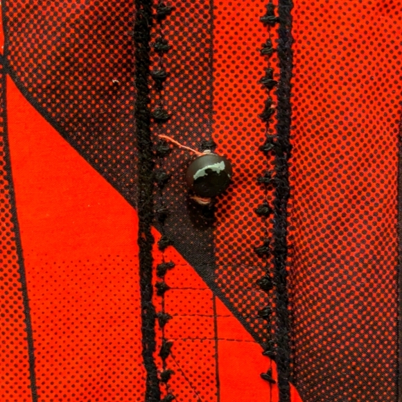 Vintage Swob M Black and Red Patterned Co-Ord Set with Belt - SEE SIZE NOTES - Picture 7 of 16